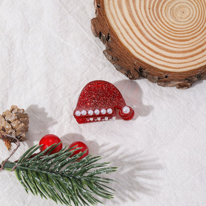 Sparkle Gingerbread Hat Glove Mini Claw Hair Accessory