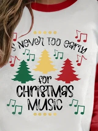 Plus Size Themed Casual Printed Long Sleeve Christmas Hoodie Hoodies-L