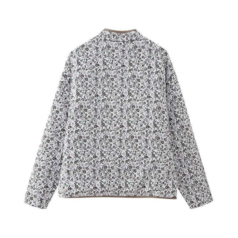 Casual Printed Women's Jacket Cardigan Winter Warm Vintage Women Coat V-neck Long Sleeve Jackets Bohemian Ladies Coats Outerwear