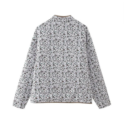 Casual Printed Women's Jacket Cardigan Winter Warm Vintage Women Coat V-neck Long Sleeve Jackets Bohemian Ladies Coats Outerwear