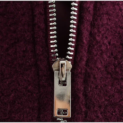 Casual Zipper Long Sleeve O-neck Coat for Women Spring New Solid Loose Female Jacket Vintage Ladies Outwear Top High Street