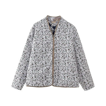 Casual Printed Women's Jacket Cardigan Winter Warm Vintage Women Coat V-neck Long Sleeve Jackets Bohemian Ladies Coats Outerwear