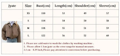 Casual Lapel Single Breasted Pocket Women's Bomber Jacket Vintage Long Sleeves Elastic Hem Loose Winter Coat 2024 Chic Outerwear