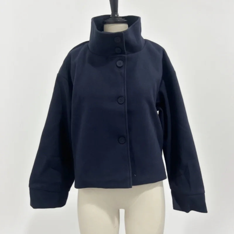 Stylish Versatile Jacket Stand-collar Women's Classic Casual Mature Elegant 2025 Autumn Coat Trend Edgy High-quality Street Wear
