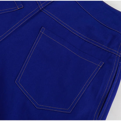 Wide Leg Fashion Pleated Pants For Women Loose High Waist Straight Striped Blue Street Pants Female 2025 Spring Street Trousers