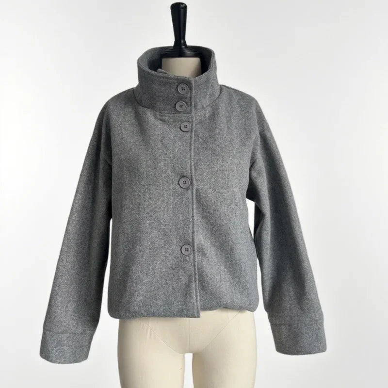 Stylish Versatile Jacket Stand-collar Women's Classic Casual Mature Elegant 2025 Autumn Coat Trend Edgy High-quality Street Wear