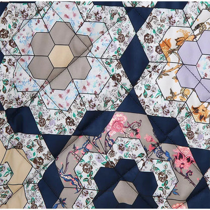 Casual Printed Women's Jacket Cardigan Winter Warm Vintage Women Coat V-neck Long Sleeve Jackets Bohemian Ladies Coats Outerwear