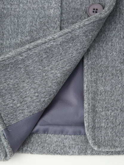 Autumn Female Turn-Down Collar Pocket Single-breasted Coat Women's Fashion Long Sleeves Casual Woolen Blazer Top Mujer