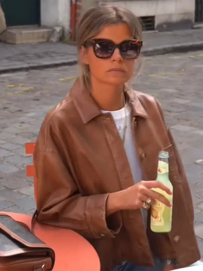 Casual Solid Women Leather Jackets Turn Down Collar Single Breasted Pockets Female Loose Coats Autumn New Chic Lady Outwear