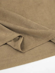 Autumn Retro Fashion Velvet Long Skirt Khaki Slim Straight Winter Women Skirt Zipper Solid Color Elegant Streetwear Skirt