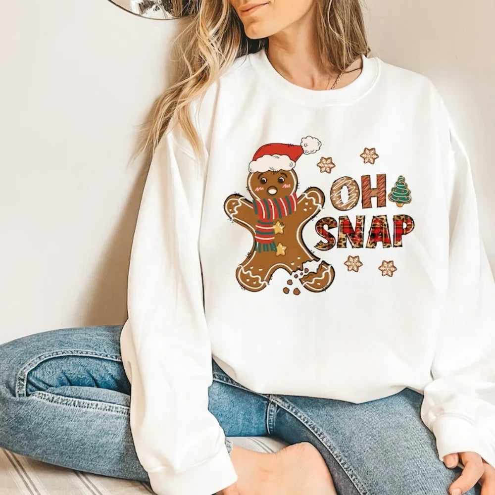 Gingerbread Christmas Cookie Cute Funny Kawaii Holiday Season Hoodie Hoodies-L
