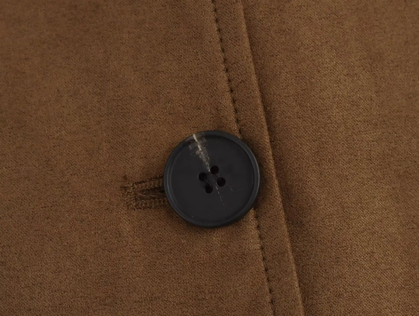 Turn Down Collar Brown Autumn Jacket for Women Casual Single Breasted Long Coat Jacket Female Winter Jacket Back Slit