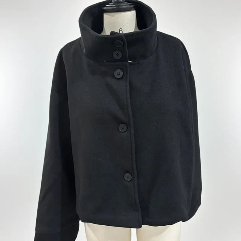 Stylish Versatile Jacket Stand-collar Women's Classic Casual Mature Elegant 2025 Autumn Coat Trend Edgy High-quality Street Wear