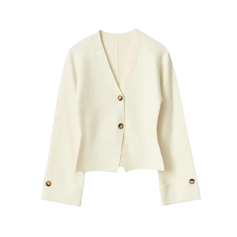 Women 's Cardigan Loose V-neck Knitted Single Breasted Full Sleeve Sweater Female 2025 Autumn Winter Fashion New Lady Knitwears