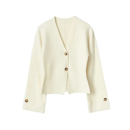 Women 's Cardigan Loose V-neck Knitted Single Breasted Full Sleeve Sweater Female 2025 Autumn Winter Fashion New Lady Knitwears