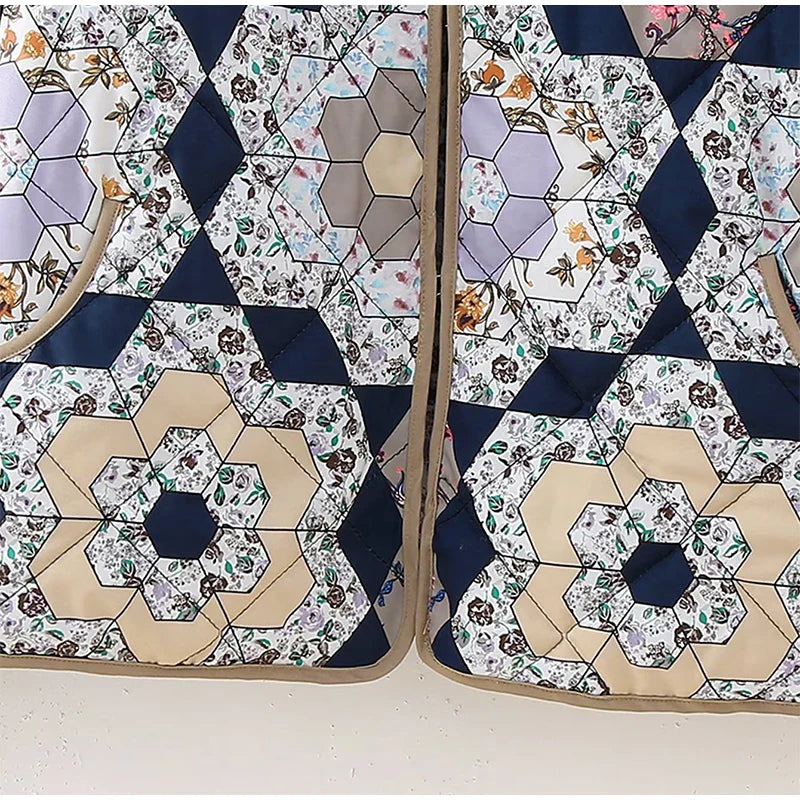 Casual Printed Women's Jacket Cardigan Winter Warm Vintage Women Coat V-neck Long Sleeve Jackets Bohemian Ladies Coats Outerwear