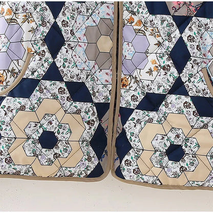 Casual Printed Women's Jacket Cardigan Winter Warm Vintage Women Coat V-neck Long Sleeve Jackets Bohemian Ladies Coats Outerwear