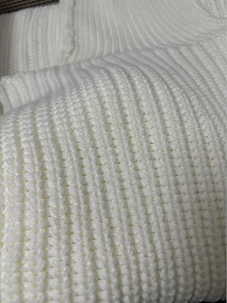 2025 Autumn Winter Blue Sweater Dress Fashion High Collar Knit Short Dress Loose Straight Solid Flare Sleeve Casual Women Dress