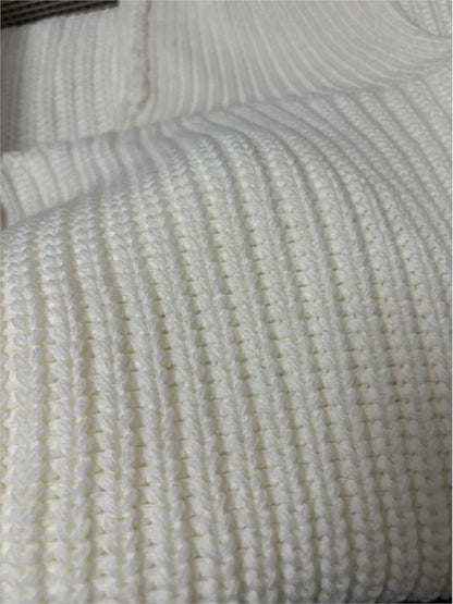 2025 Autumn Winter Blue Sweater Dress Fashion High Collar Knit Short Dress Loose Straight Solid Flare Sleeve Casual Women Dress