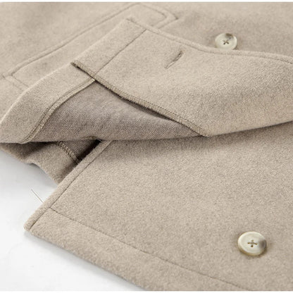 TAVIMART  -  Vintage Large Lapel Collar Short Coats Women Retro Casual Double-Breasted Pocket Coat Female Autumn Chic Loose Street Outwear