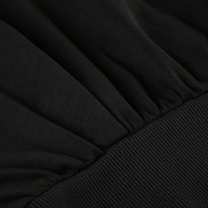 Y2K Fur Trim Hoodie Cardigan Women Basic Black Slim Cropped Jacket 90s Vintage Winter Zipper Coat Harajuku Streetwear