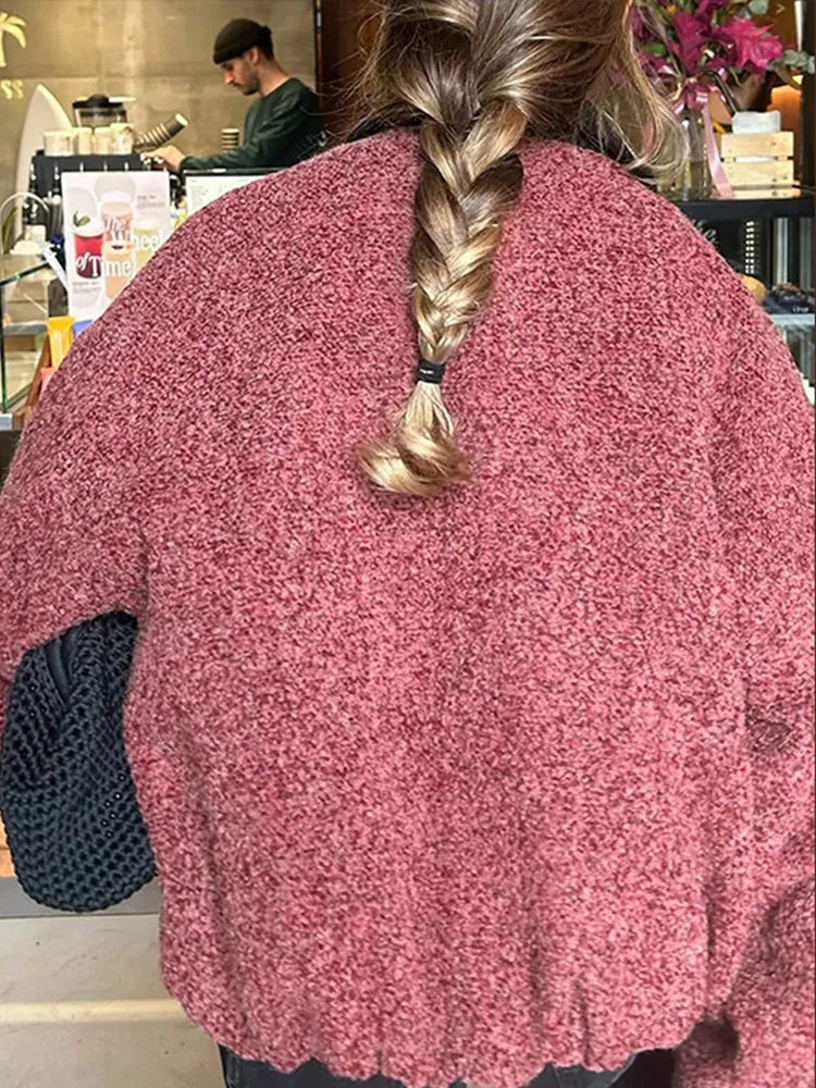 Vintage Solid Lapel Jackets Women Casual Loose Single Breasted Jacket Coat With Pockets Female New Spring Chic Street Outwear