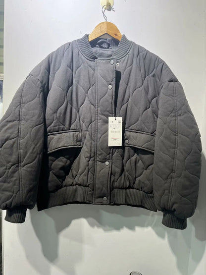 European and American Style Cotton Jacket Loose Pilot Bomber Jacket Baseball Jacket Casual Slimming Versatile Style Coats