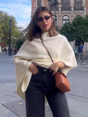 Elegant Irregular Cloak High Street Tops