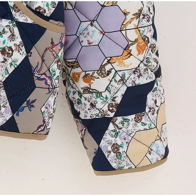 Casual Printed Women's Jacket Cardigan Winter Warm Vintage Women Coat V-neck Long Sleeve Jackets Bohemian Ladies Coats Outerwear