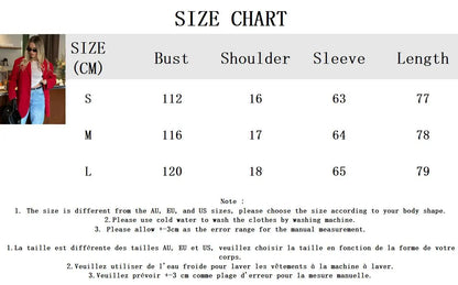Autumn Red Fashion Blazer Women 2024 New Single Breasted Long Sleeve Pockets Outerwear Streetwear Fashion Casual Jackets Female