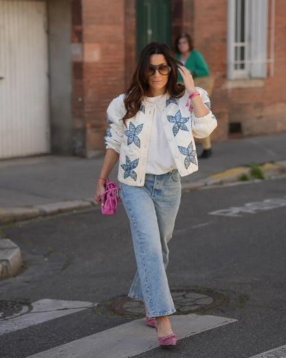 Autumn Winter Single Breasted Pocket Female Jacket Fashion Maple Leaf Women Padded Coat Chic New Lady Outerwear High Street