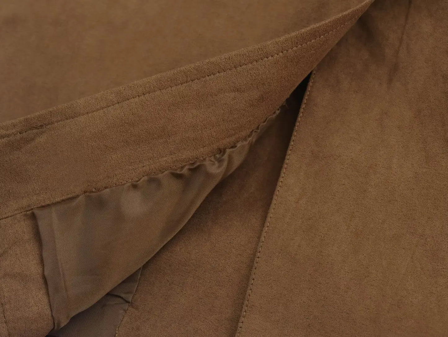 Turn Down Collar Brown Autumn Jacket for Women Casual Single Breasted Long Coat Jacket Female Winter Jacket Back Slit