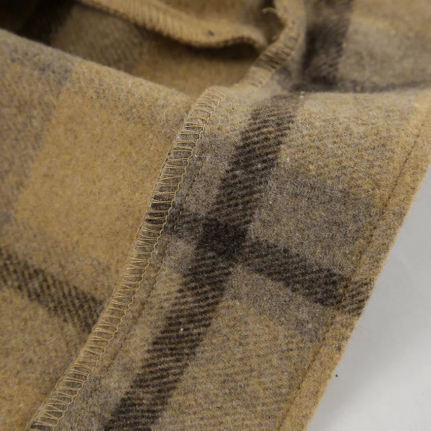 New Plaid Contrast Jacket Women Autumn Winter Single Breasted Long Sleeve Outerwear Female Streetwear Vintage Fashion Coat