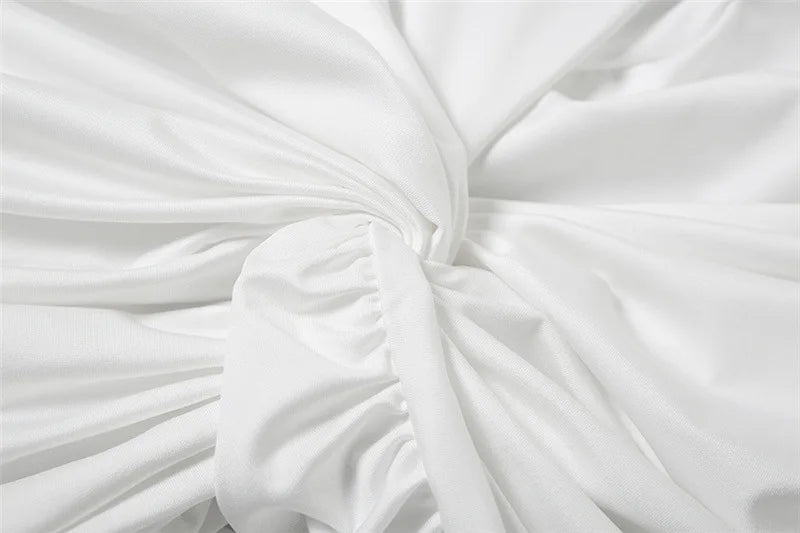 Autumn Cross Ruffle Trim Mini Dress Simple Solid V-neck Ruched Full Sleeve Body-shaping Frock Female Classic Street Vestido