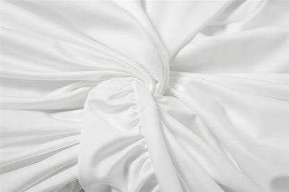 Autumn Cross Ruffle Trim Mini Dress Simple Solid V-neck Ruched Full Sleeve Body-shaping Frock Female Classic Street Vestido