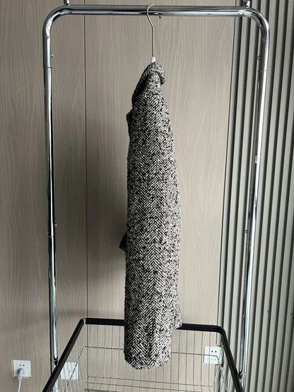 Autumn/Winter New women's ZW series with belt tweed loose version of waist waist suit jacket 3736247