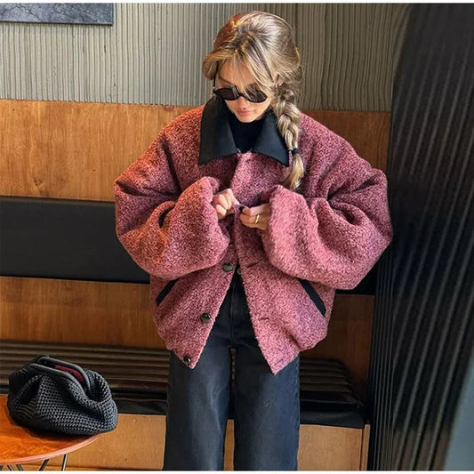 Sweet Panelled Women Coat Casual Turndown Collar Long Sleeve Single Breasted Female Coats 2025 Spring New Fashion Lady Jackets