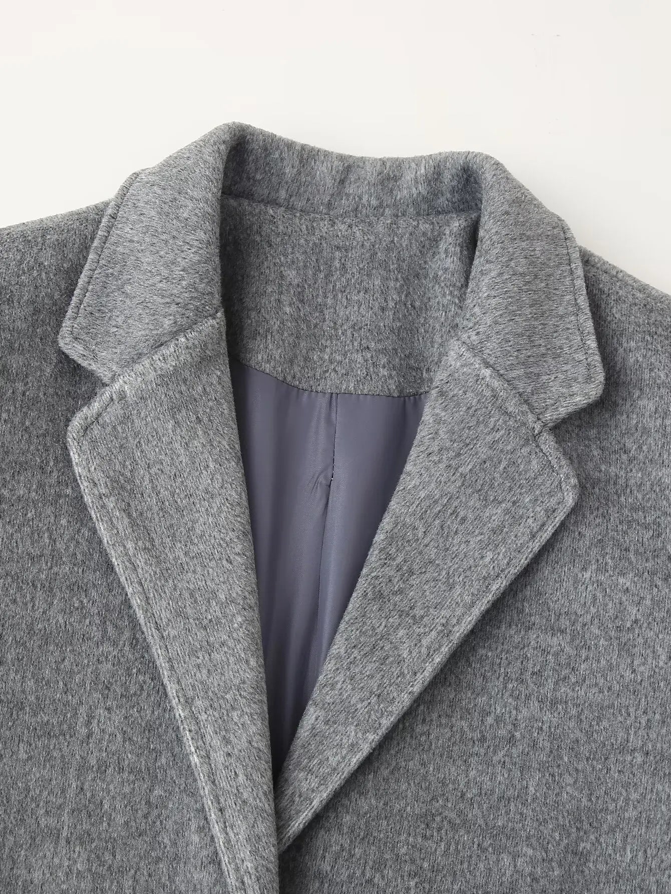 Autumn Female Turn-Down Collar Pocket Single-breasted Coat Women's Fashion Long Sleeves Casual Woolen Blazer Top Mujer