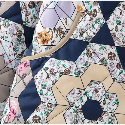 Casual Printed Women's Jacket Cardigan Winter Warm Vintage Women Coat V-neck Long Sleeve Jackets Bohemian Ladies Coats Outerwear