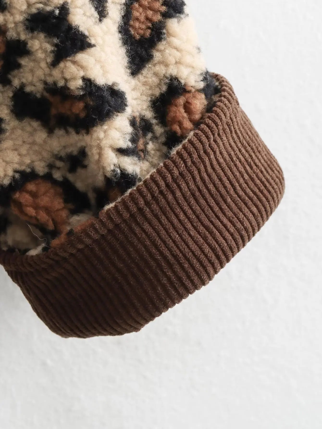 Women Fashion Jacket Winter Casual Ladies Commuter Leopard-print Lamb Wool Solid Jacket For Women's Outwears