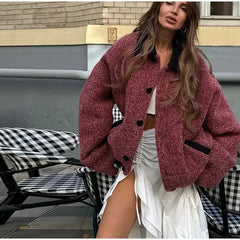 Sweet Panelled Women Coat Casual Turndown Collar Long Sleeve Single Breasted Female Coats 2025 Spring New Fashion Lady Jackets