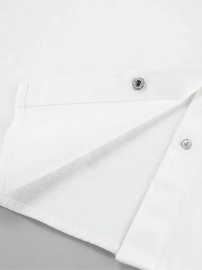 White Shirts For Women Autumn New Single Breasted Long Sleeve Loose Blouse Streetwear Fashion Casual Lapel Collar Blouses