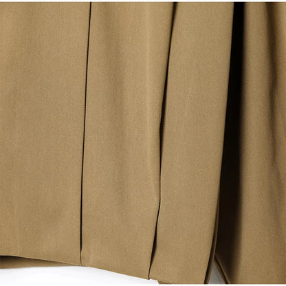 Lapel Single Breasted Loose Windbreaker Women Solid Oversized Jackets 2025 New Fashion Casual Autumn Chic High Street Outerwear