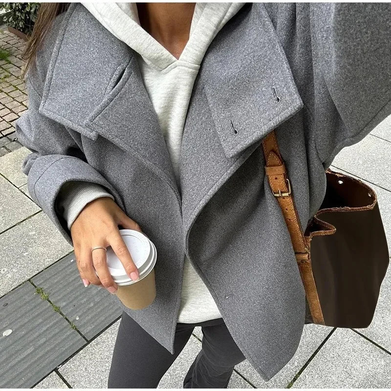Stylish Versatile Jacket Stand-collar Women's Classic Casual Mature Elegant 2025 Autumn Coat Trend Edgy High-quality Street Wear