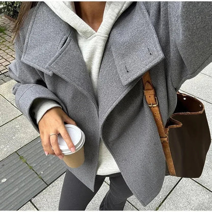 Stylish Versatile Jacket Stand-collar Women's Classic Casual Mature Elegant 2025 Autumn Coat Trend Edgy High-quality Street Wear