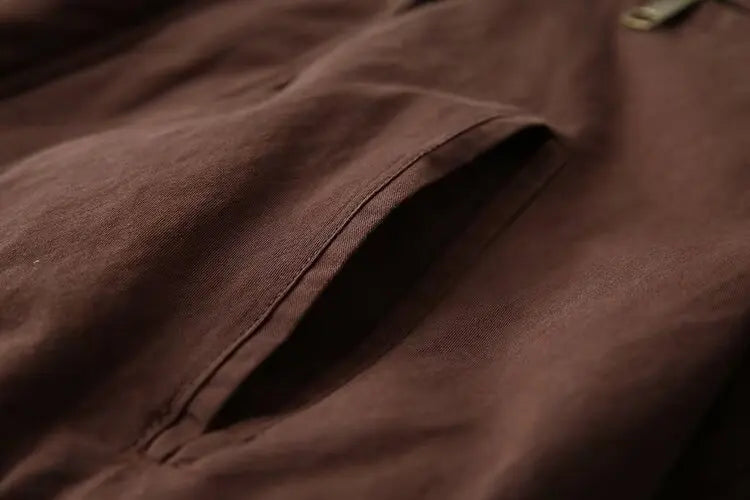 Casual Lapel Single Breasted Pocket Women's Bomber Jacket Vintage Long Sleeves Elastic Hem Loose Winter Coat 2024 Chic Outerwear