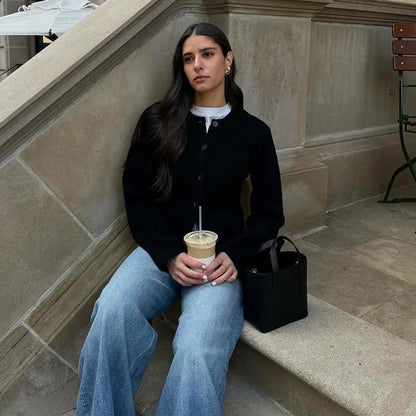 3 Colors Versatile Knits Autumn Loose Casual Basic Classic Women's Cardigan Pockets Tops Lady Fall Fashion Outerwear