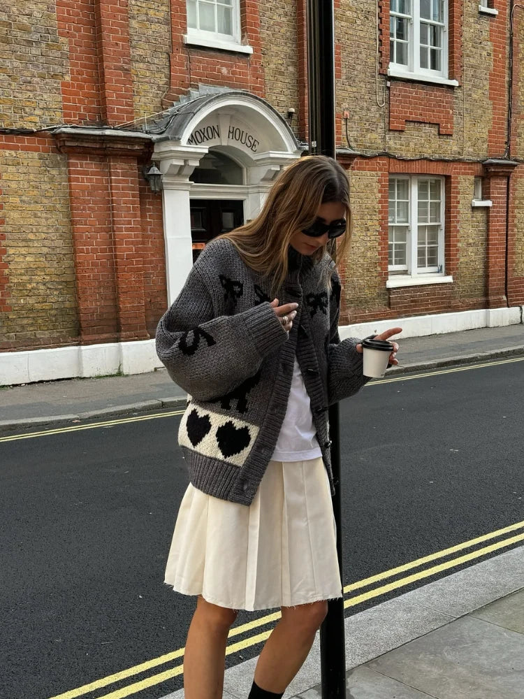 Women's O Neck Casual Knitted Soft Cardigan Fashion Long Sleeve Single-breasted Female Knitwear Autumn Chic Lady Coat