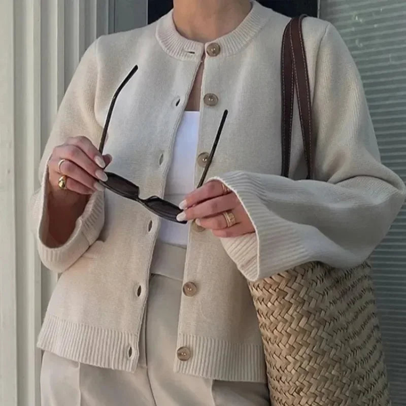 3 Colors Versatile Knits Autumn Loose Casual Basic Classic Women's Cardigan Pockets Tops Lady Fall Fashion Outerwear