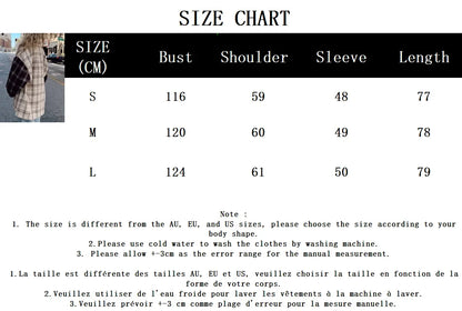 Classic Patchwork Plaid Outerwear Women Buttons Long Sleeve Pockets Blouse Jackets Winter New Streetwear Casual Vintage Jacket
